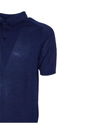 Blue cotton knit polo shirt PT TORINO | TL4SPM220ICH73MGU0360